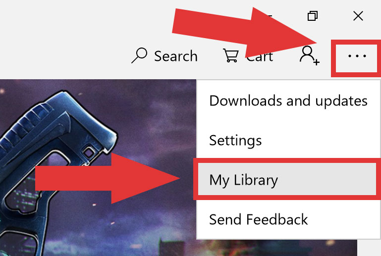Open your library in the Microsoft Store in Windows 10